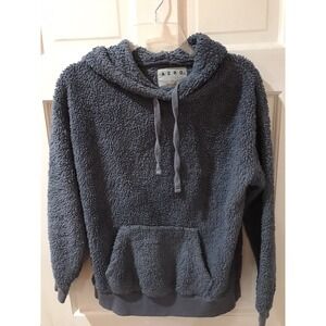 junior hooded pull over fleece blue xs